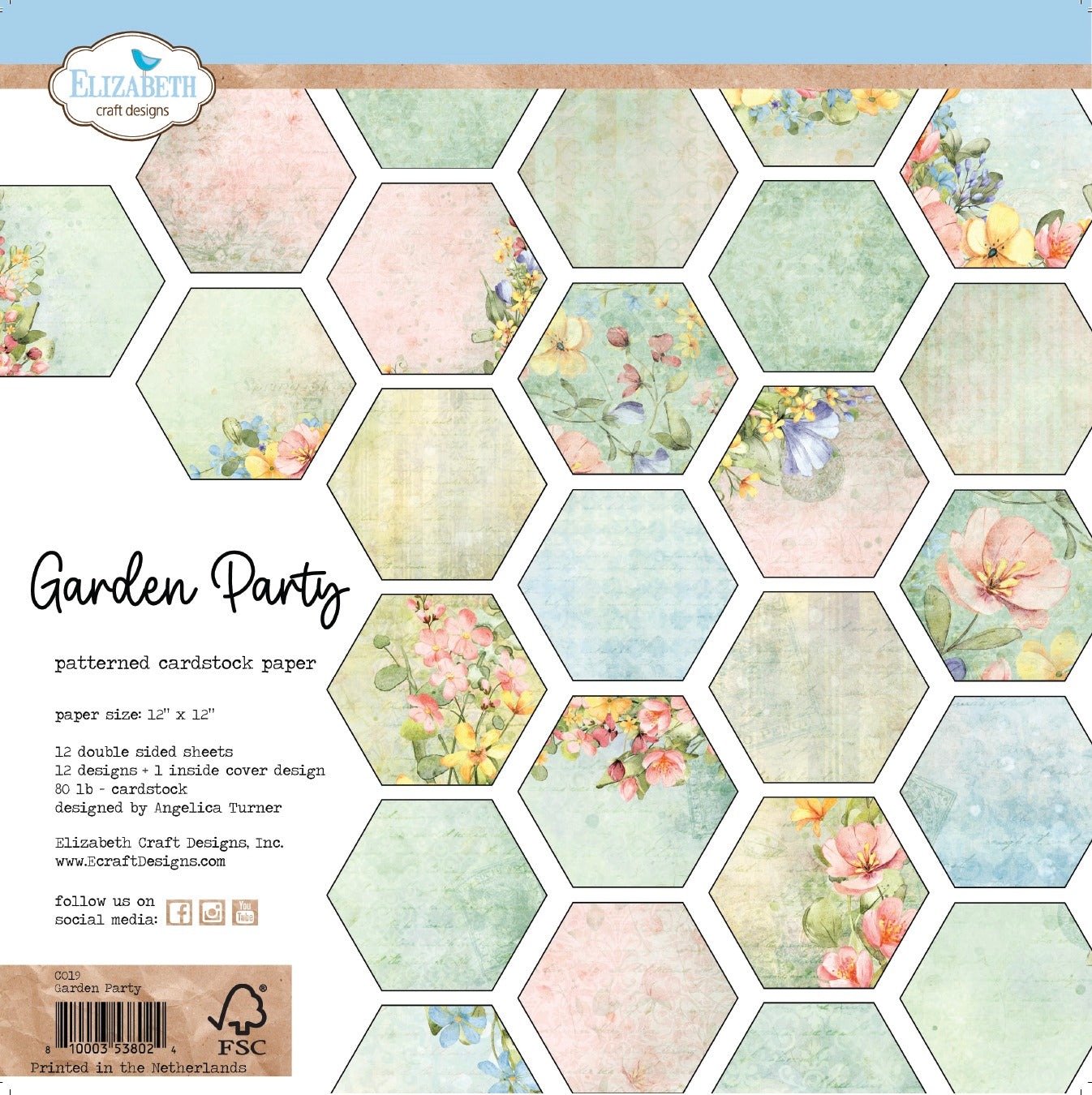 Elizabeth Craft Designs Garden Party 12” x 12” Paper